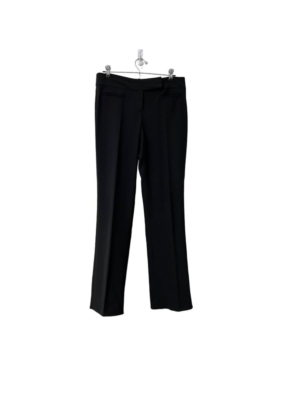 Theory Womens Black Wool Blend Straight Leg Dress Pants Trousers Size 8